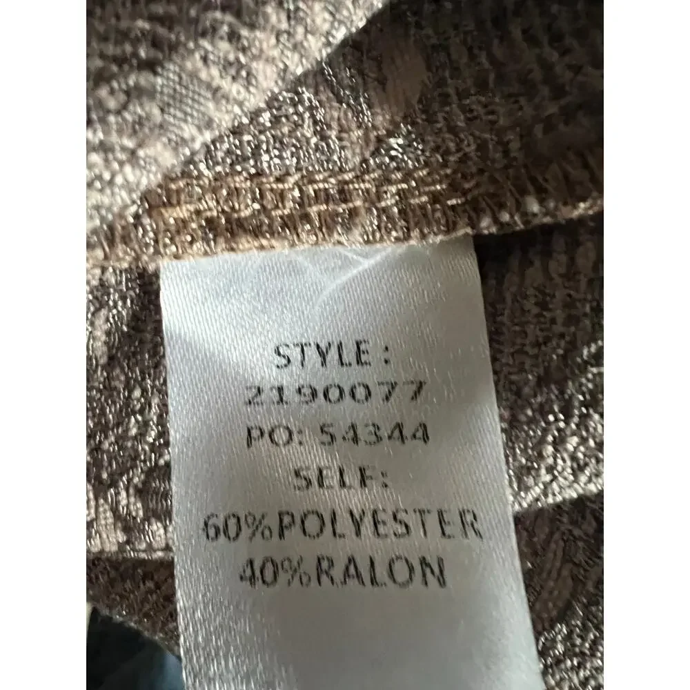 Anthropologie Gray/ Tan Midi Dress - Picture 6 of 7